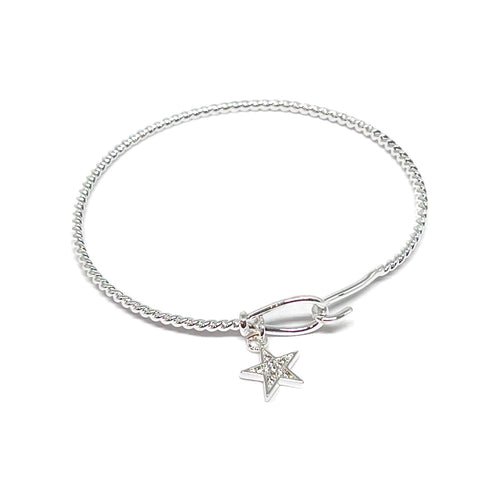 Astrid Star Bangle - Silver