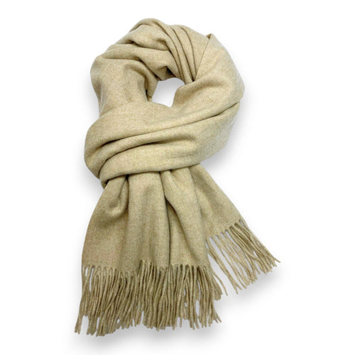 Premium Wool Blend Winter Scarf: Beige