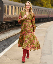 Load image into Gallery viewer, Joe Browns Vintage Roses Dress: Green