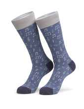 Load image into Gallery viewer, Mens Socks - Music Blue
