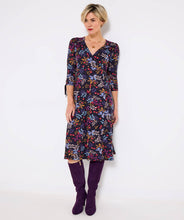 Load image into Gallery viewer, Joe Browns Winter Walks Leaf Print Jersey Dress:
