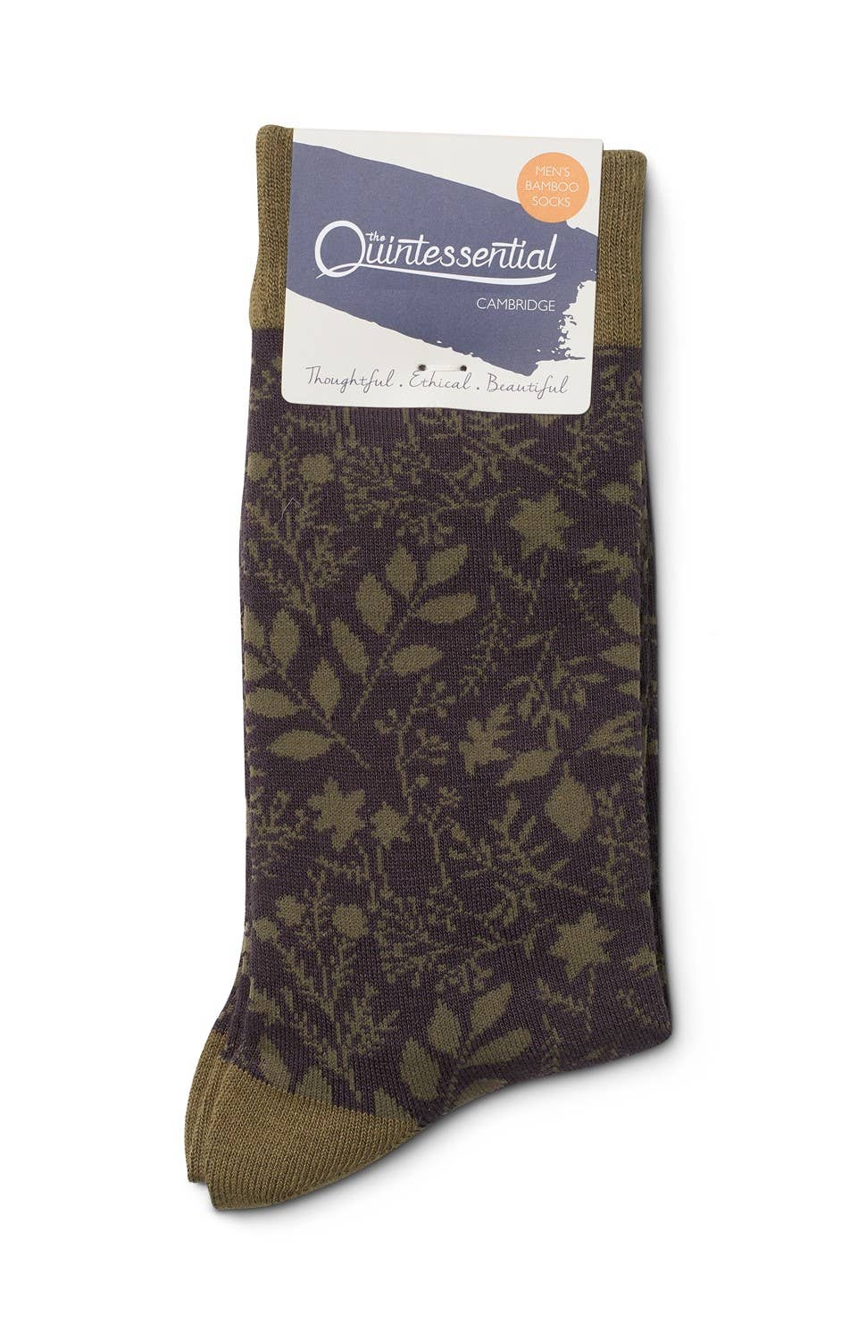 Mens Socks - Woodland: Green / Design