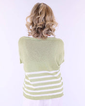 Load image into Gallery viewer, Cotton Blend Wave Top: Summer Green