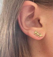 Load image into Gallery viewer, Gold Stem Studs