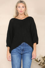 Load image into Gallery viewer, Loose knit relaxed jumper Alpaca Wool: Black