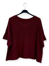 Load image into Gallery viewer, AH 2201 - Poncho Sweater: Bordeaux