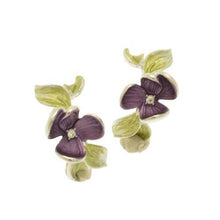 Load image into Gallery viewer, Purple Viola Earrings