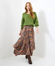 Load image into Gallery viewer, Joe Browns Romantic Check Dippy Hem Skirt: Multi