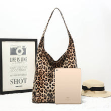 Load image into Gallery viewer, Leopard Print Slouch Bag: TAN