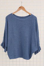 Load image into Gallery viewer, Ruffle Sleeve jumper - Blue Jeans