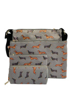 Load image into Gallery viewer, Dachshund Sausage Dog Bag Collection - Grey: Cross Body