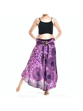 Load image into Gallery viewer, Purple Ink Splash Skirt with Coconut Buckle
