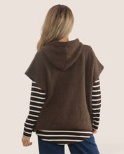 Load image into Gallery viewer, Mohair Hooded Drawstring Tank Top: Denim / One Size