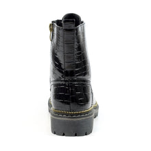 Load image into Gallery viewer, Lunar Regan Black Croc Ankle Boot
