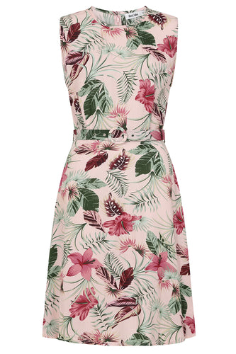 Alice Collins Julia Dress Tropical Print Pink
