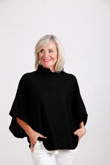 Goose Island Black Poncho Jumper