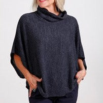 Goose Island Dark Grey Poncho Jumper