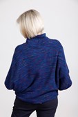 Goose Island Royal Blue Fleck Poncho Jumper