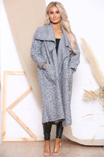 Load image into Gallery viewer, long sleeve open winter coat: Grey