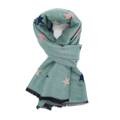 Duck Egg Multi Stars Scarf