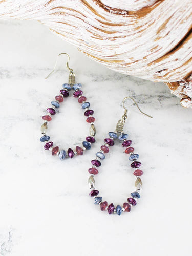 DC6306PK BEADED HOOP EARRINGS