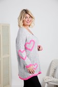 Load image into Gallery viewer, Goose Island Light Grey Heart Jumper