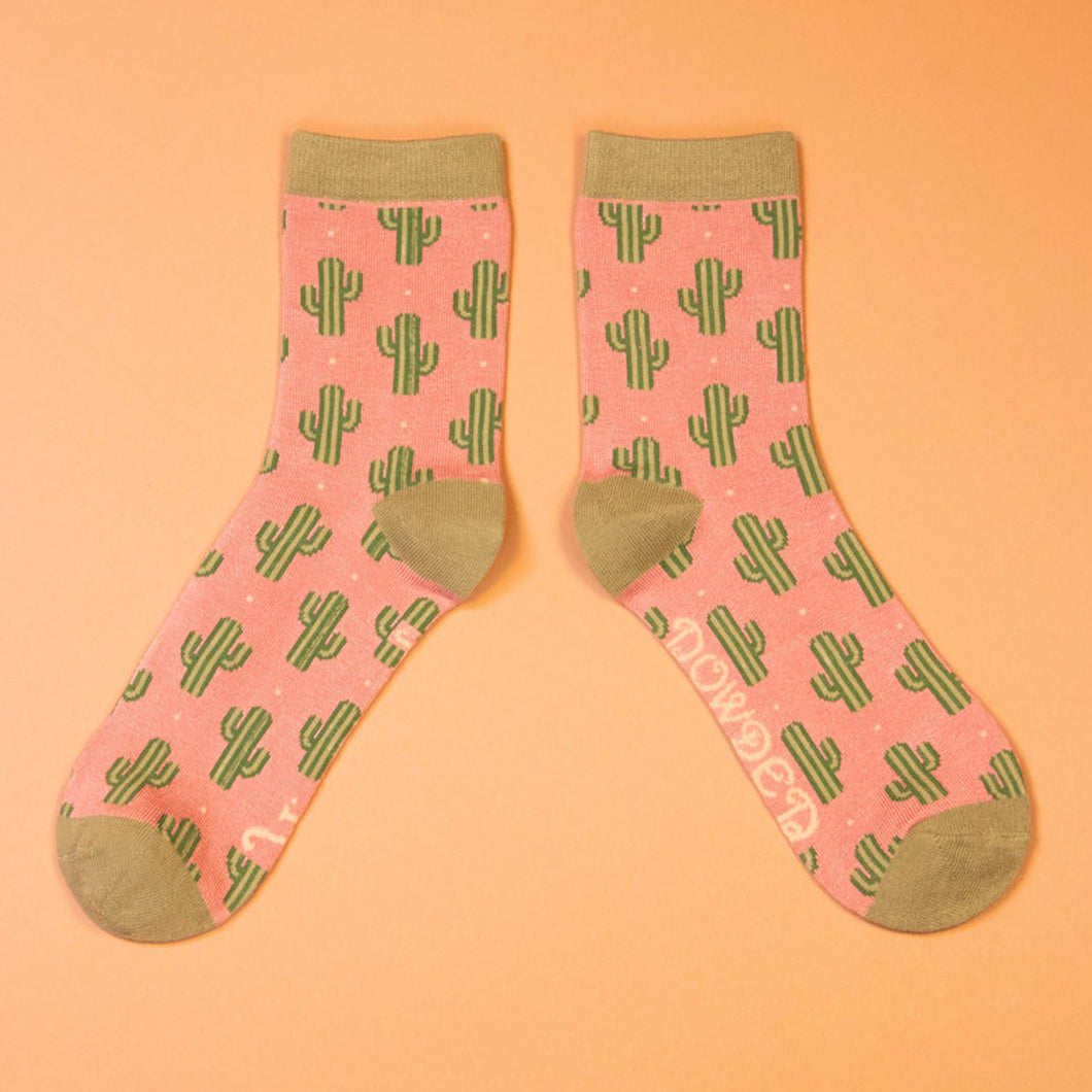 Powder Cacti Ankle Socks