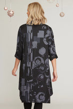 Load image into Gallery viewer, Saloos Abstract Print Button Through Shirt Dress Grey