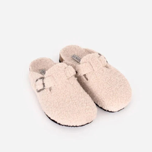 Brakeburn Cream Buckle Strap Slipper