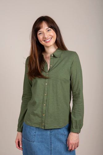 Lily & Me Bowbridge Organic Shirt Khaki