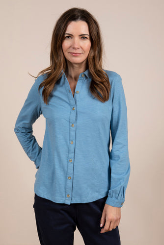 Lily & Me Bowbridge Organic Shirt Soft Blue