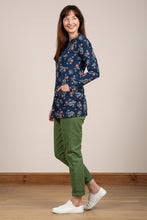 Load image into Gallery viewer, Lily &amp; Me Folly Tunic Pastel Flowers Navy