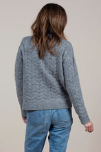 Load image into Gallery viewer, Lily &amp; Me Mid Grey Ridgemont Cable Knit Cardi