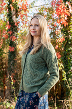 Load image into Gallery viewer, Lily &amp; Me Khaki Ridgemont Cable Knit Cardi