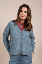 Load image into Gallery viewer, Lily &amp; Me Light Teal Ridgemont Cable Knit Cardi