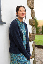 Load image into Gallery viewer, Lily &amp; Me Navy Ridgemont Cable Knit Cardi