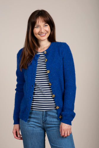 Lily & Me Cosy Cardi Marl Bright Blue