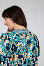 Load image into Gallery viewer, Lily &amp; Me Lotus Blouse Top Iris Mix and Match Navy