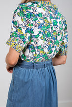 Load image into Gallery viewer, Lily &amp; Me Lotus Blouse Top Iris Mix and Match White