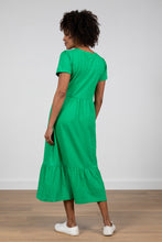 Load image into Gallery viewer, Lily &amp; Me Spring Midi Dress Organic Cotton Bright Green