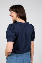 Load image into Gallery viewer, Lily &amp; Me Lily Top with Trim Detail Navy