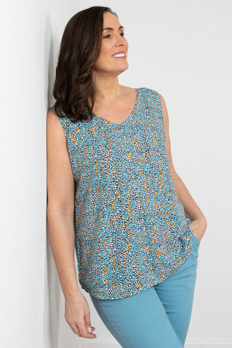 Lily & Me Sea Breeze Vest Mosaic Turmeric