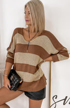 Load image into Gallery viewer, Shimmer Stripe Jumper Brown and Gold