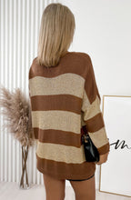 Load image into Gallery viewer, Shimmer Stripe Jumper Brown and Gold