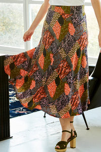 Mistral Patchwork Floral Bias Cut Skirt