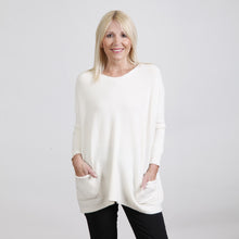 Load image into Gallery viewer, Goose Island Cream Slouch Front Pocket Jumper