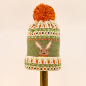 Powder Olive Kids Knitted Bunny Hat