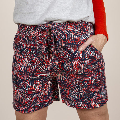 Lily & Me Navy Linen Short Fern