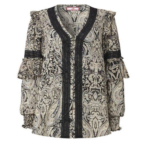 Joe Browns Black Fabulous Frill Blouse