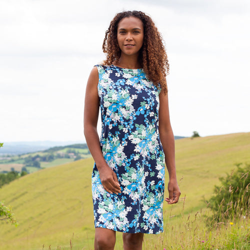 Lily & Me Navy Annie Dress Peony Bloom